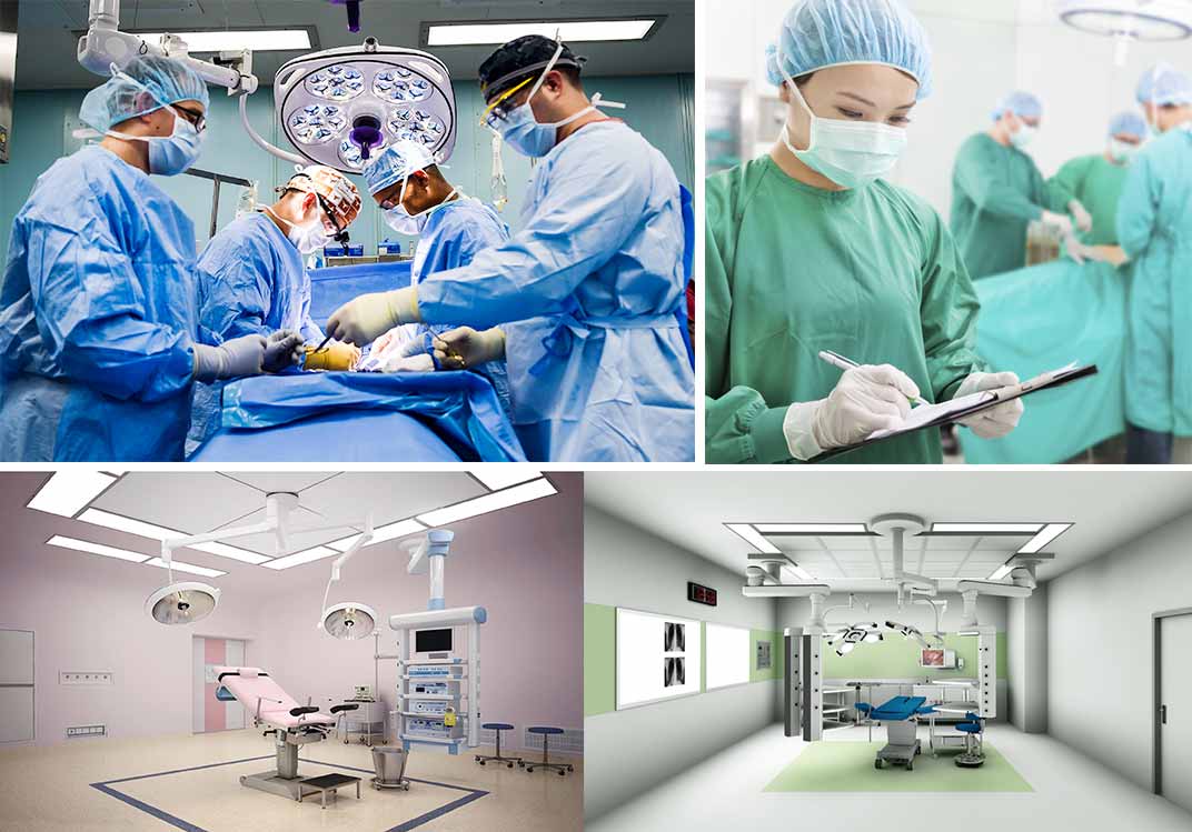 Operation room, anesthesiology department and other departments