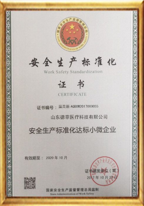 Work Safety Standardization Certificate