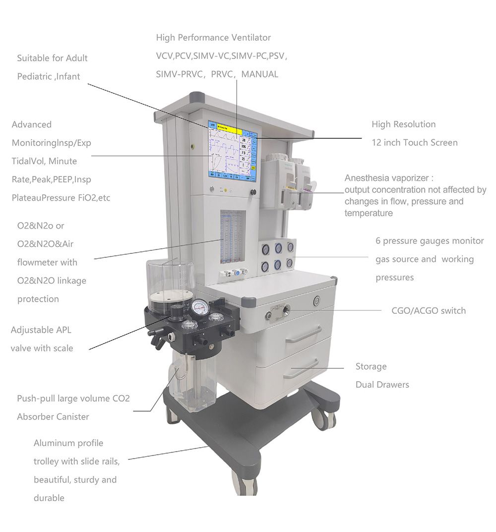 Dolphinmedl High-end Anesthesia Workstation