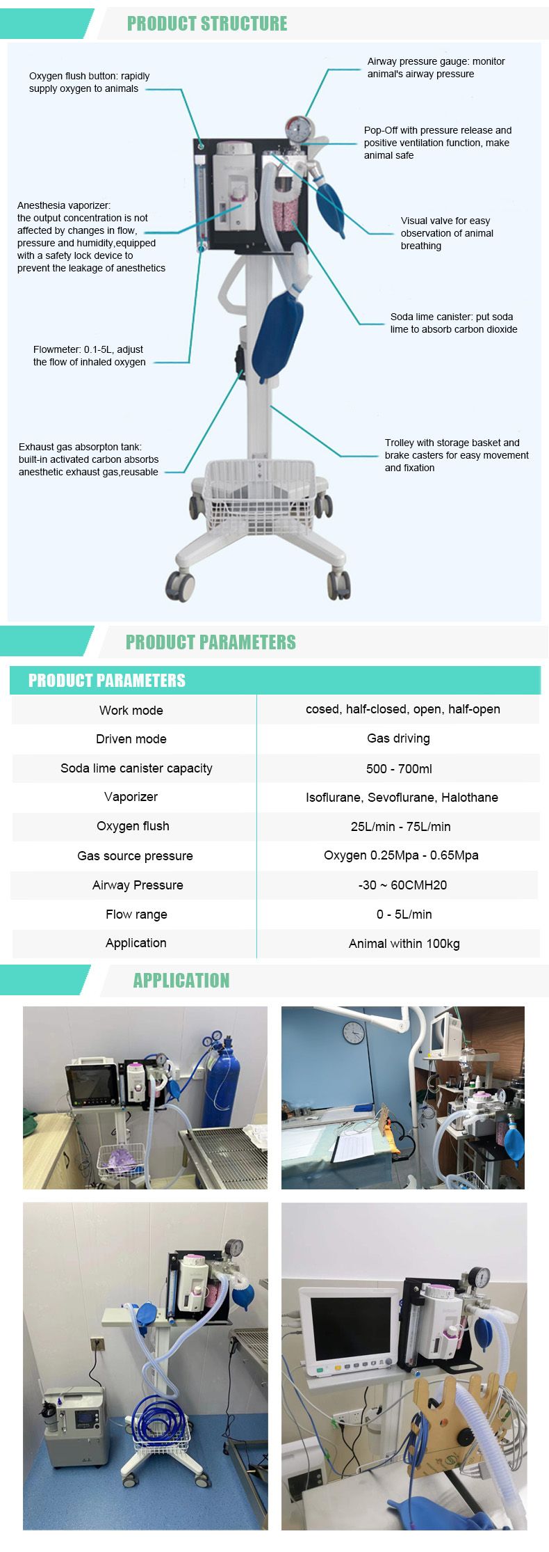 Vet Anaesthesia Machine Model:DA1200V1