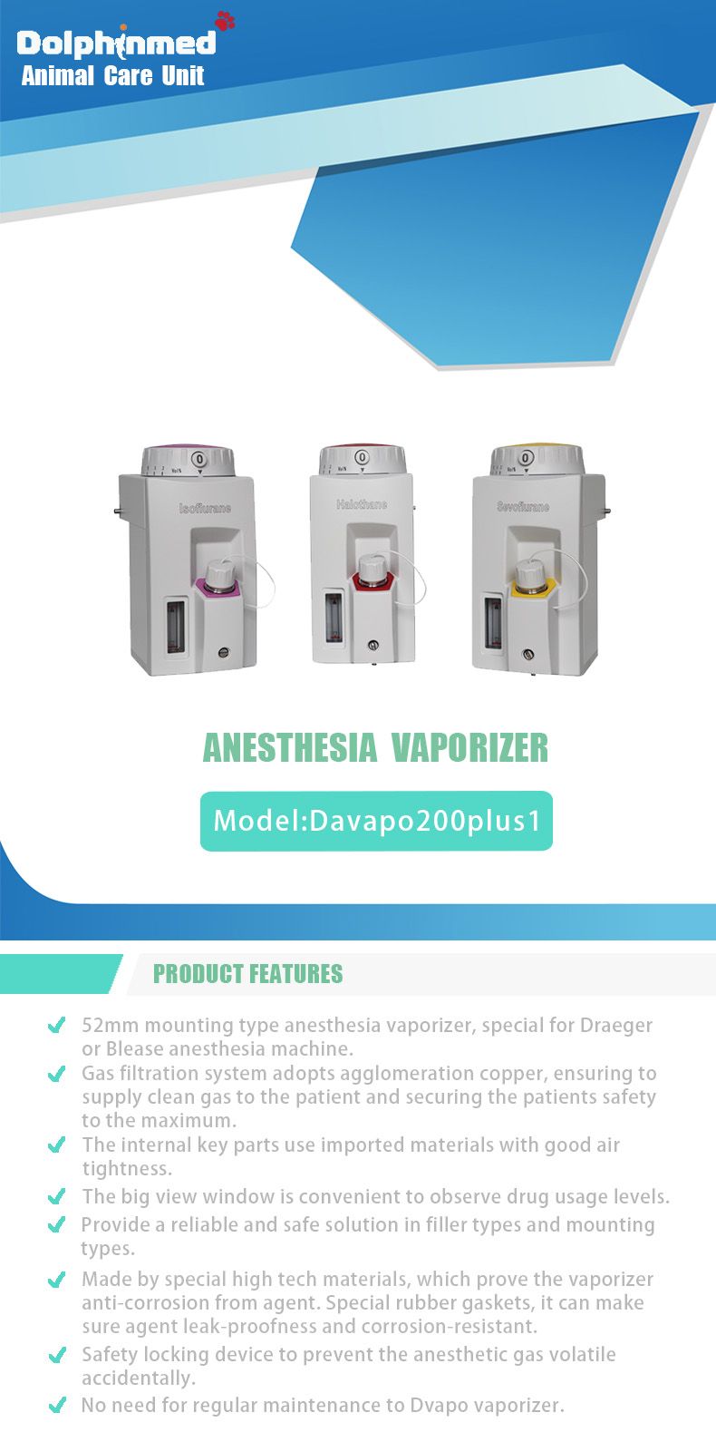 Anesthesia Vaporizer(Model:Dvapo200plus) Anesthesia Vaporizer(Model:Dvapo200plus)